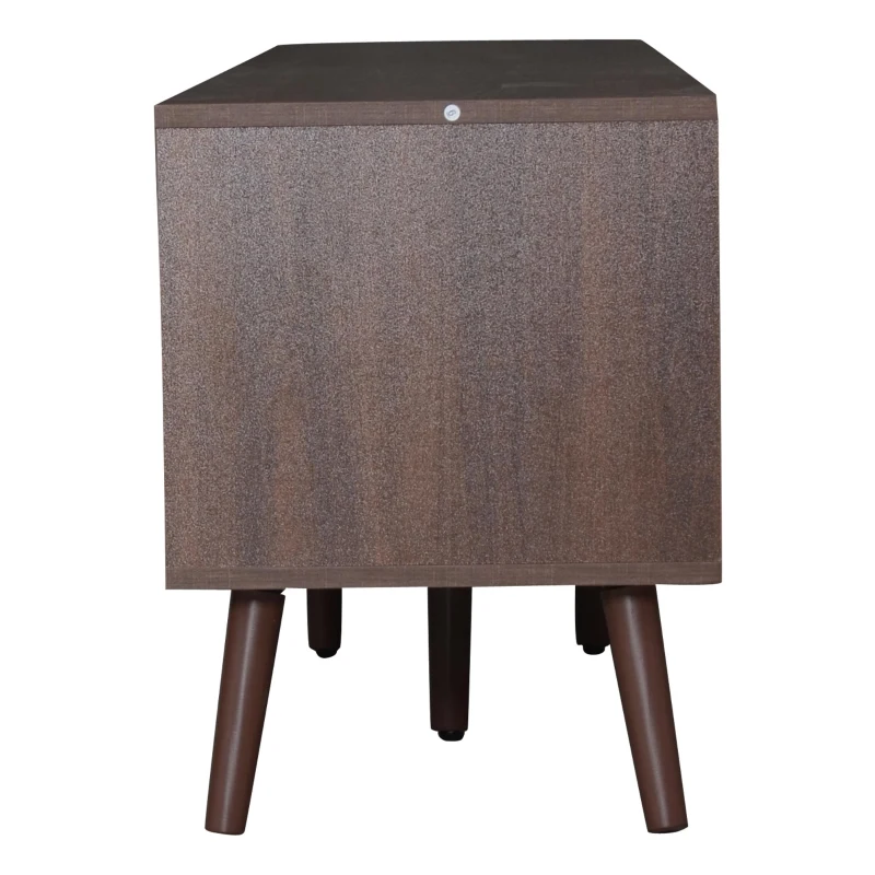 Modern TV Entertainment Centre with 2 Drawers & 2 Cabinets, Sturdy Media Cabinet for Living Rooms, 200L x 37W x 49.5H cm, Wood