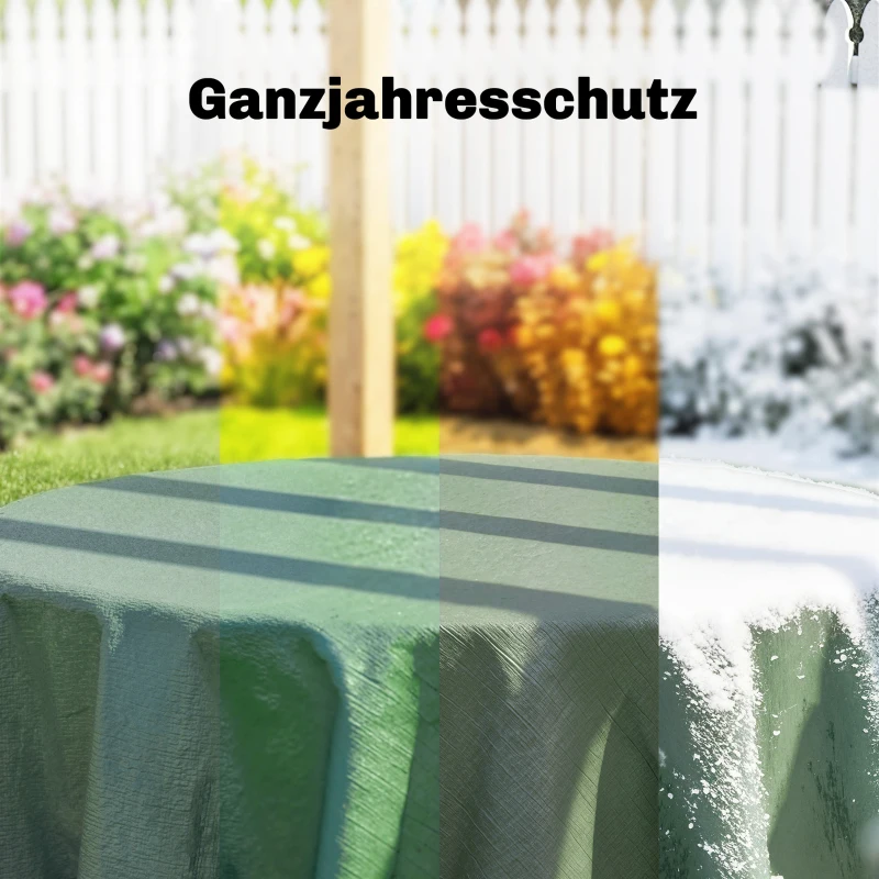 Outsunny Abdeckplane wasserdicht 4 x 6 m 90g/m² Gewebeplane Reißfeste UV-stabil mit verstärkten Ösen UV-stabil Grün
