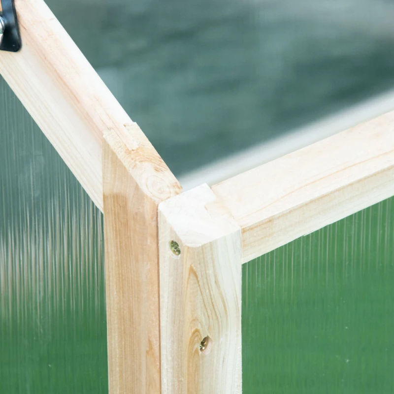 Outsunny Mini szklarnia drewniana 90 x 52 x 49,5 cm, ogrodowa.