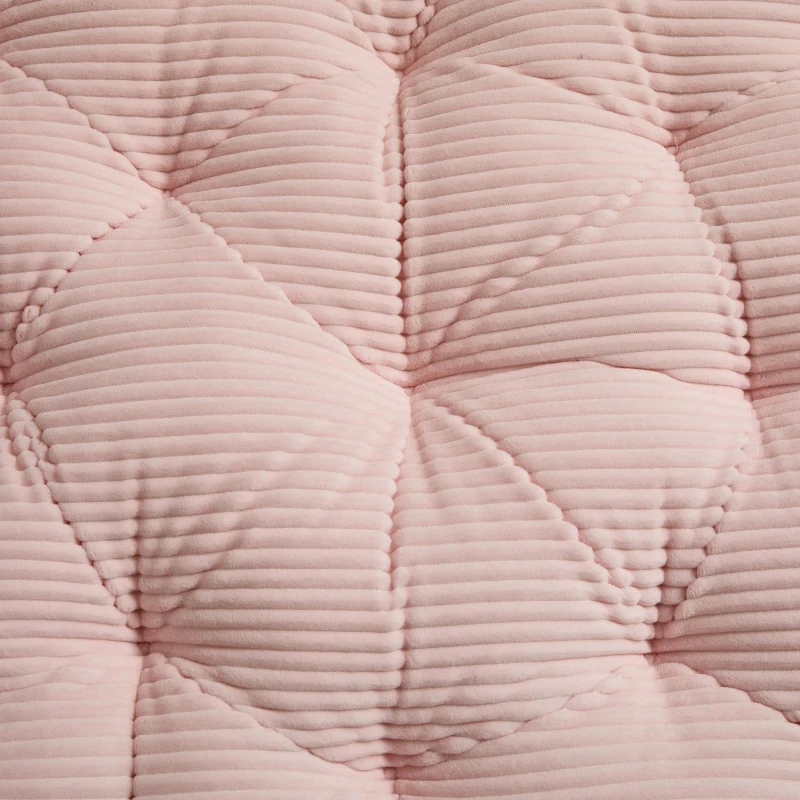 Poltrona Papasan, girevole a 360°, cuscino spesso(tessuto a coste), struttura in acciaio, 92x92x67 cm, Rosa