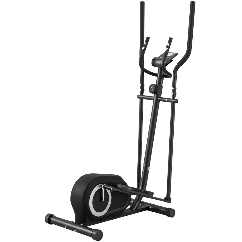 SPORTNOW Elíptica para casa Entrenador elíptico con Bluetooth Compatibilidad con apps 8 niveles de resistencia Volante de inercia Monitor LCD Gris