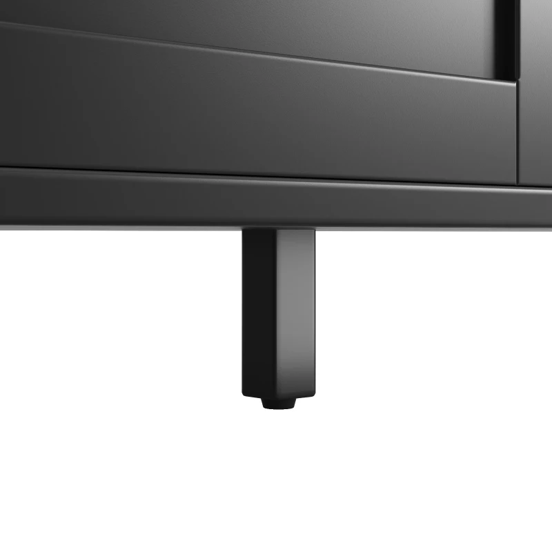 Tall Sideboard with 4 Doors, 3 Drawers and Open Shelf, Versatile Storage Cabinet for Kitchen & Living Area, 120L x 40W x 179H cm, Black