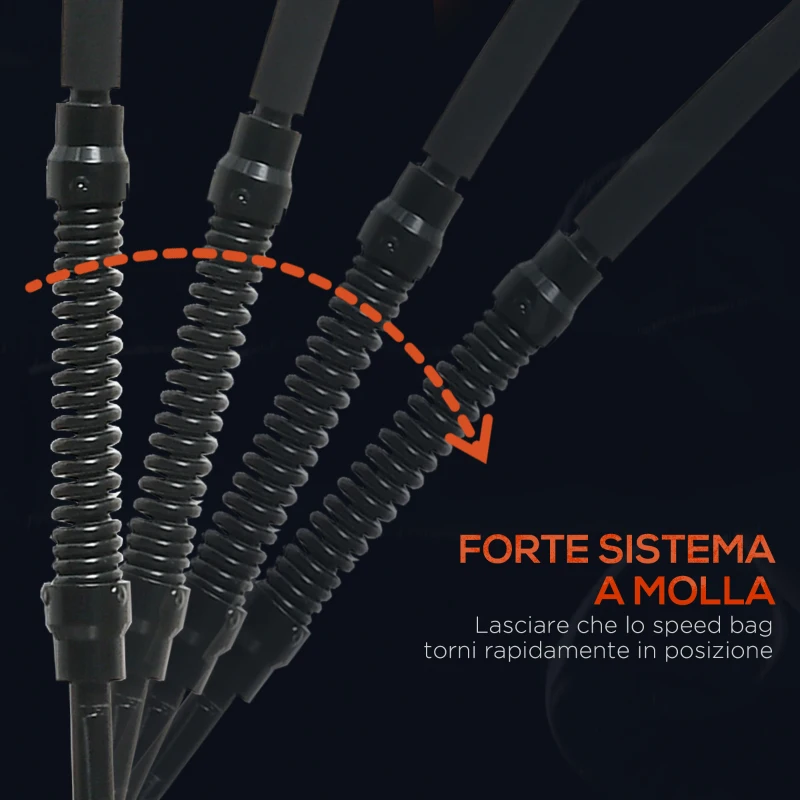 SPORTNOW Punching Ball da Terra con Base Riempibile e Ventose, Altezza Regolabile da 145-180 cm, Nero