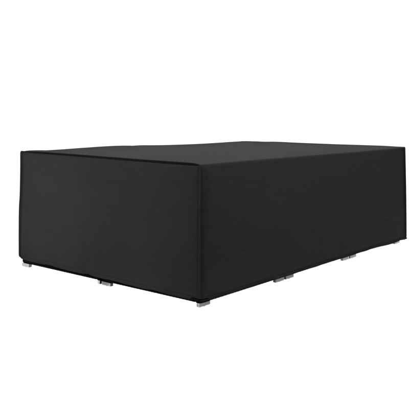 Outsunny Housse salon de jardin bâche housse table de jardin tissu Oxford étanche anti-UV, 222 x 155 x 67 cm, noir