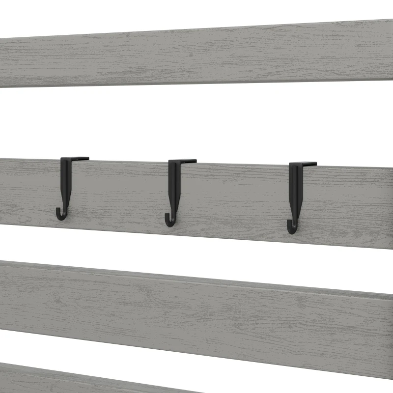 Weatherproof Garden Cabinet with Large Work Surface, Outdoor Kitchen Sideboard with Adjustable Shelves, 80L x 51W x 148.5H cm, Natural