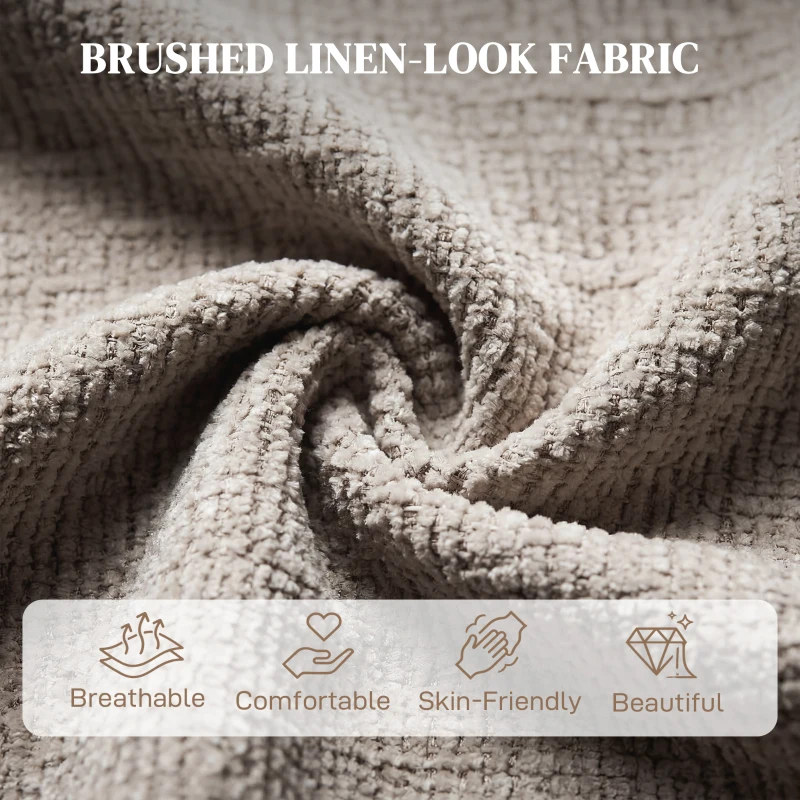 HOMCOM Draaibare Elektrische Relaxstoel voor Volwassenen, Stoel in Linnenlook met Oplaadpoorten, Beige