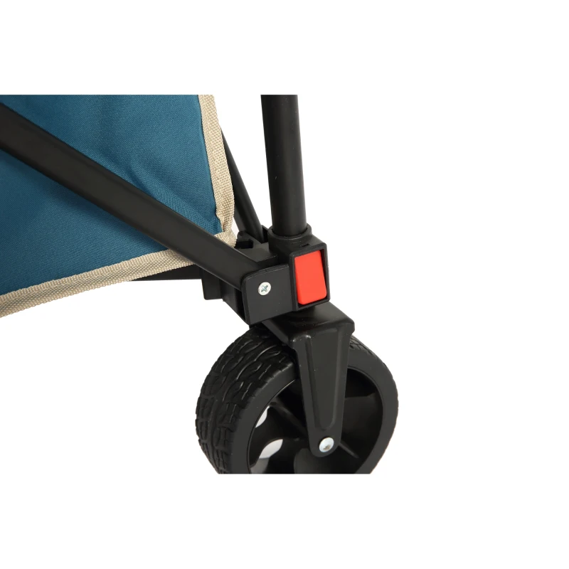 Faltbarer Bollerwagen, für Camping, Einkaufen, 77 x 48 x 45 cm, Blau