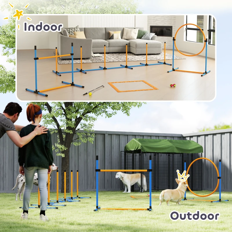 Zestaw Agility dla psów PawHut, 7 elementów, treningowy