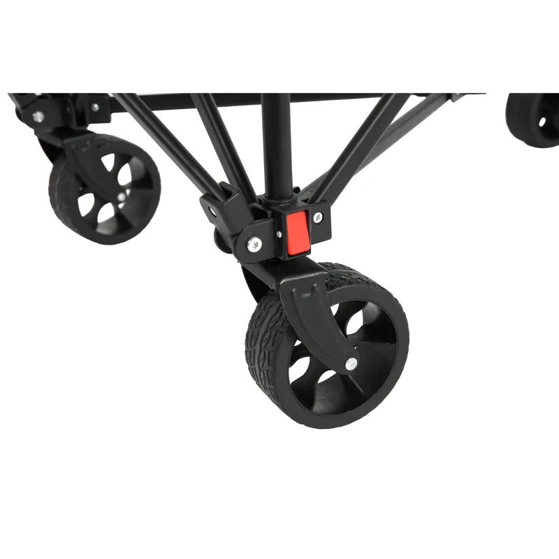 Faltbarer Bollerwagen, für Camping, Einkaufen, 77 x 48 x 45 cm, Armeegrün