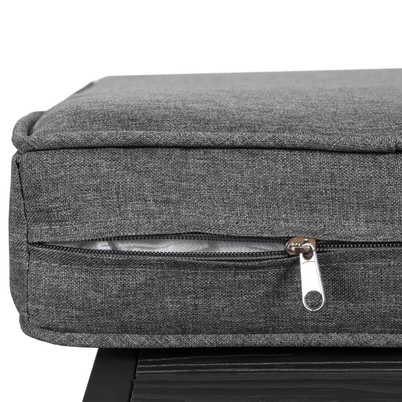 Stylish Garden Furniture Set with Galvanised Metal Frame, Comfortable Garden Sofa Set for 5 People, 167L x 61W x 63H, Gray