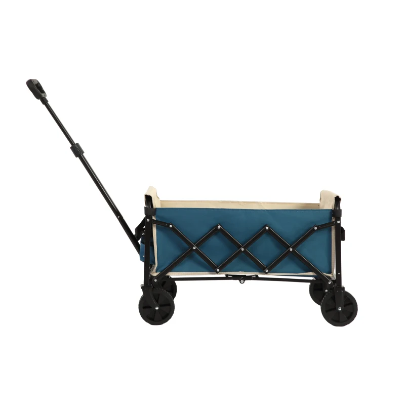 Faltbarer Strand- und Gartenwagen, für Camping, Einkaufen, 66 x 41 x 44,5 cm, Blau