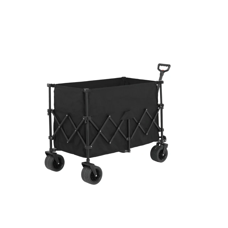 Faltbarer Strandwagen, 109x53x83 cm, Schwarz