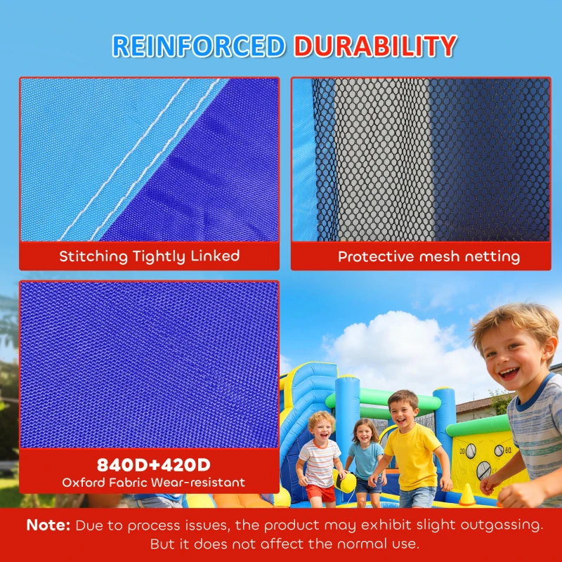 AIYAPLAY 8 in 1 Bouncy Castle for Kids, Inflatable Bounce House with Slide, Pool (Ball Pit), Water Cannon for Indoor Outdoor