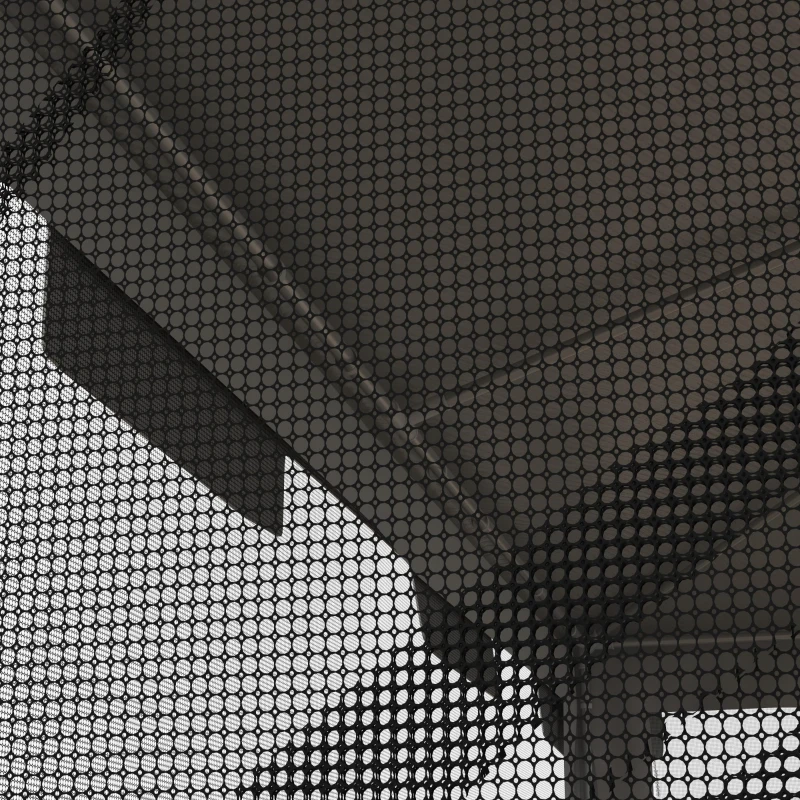 Outsunny Cenador Exterior 4x3 m con 4 Mosquiteras Laterales 2 Puertas con Cremallera y 6 Orificios de Drenaje Blanco y Negro