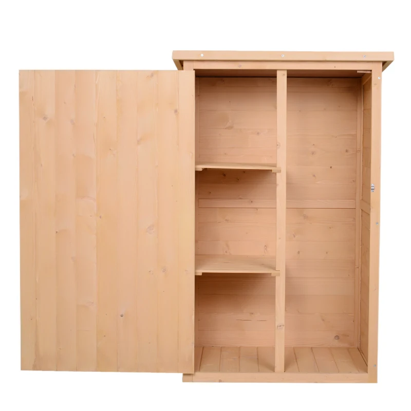 Outsunny Magazie de Scule pentru Exterior din lemn de brad 75x56x115 cm(m-14)