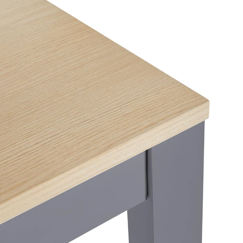 Space‑Saving Dining Table with 6 Adjustable Shelves & Storage Cabinet, Extendable Bar Table for 4–6 People, 118L-180 x 50W x 94H cm, Gray