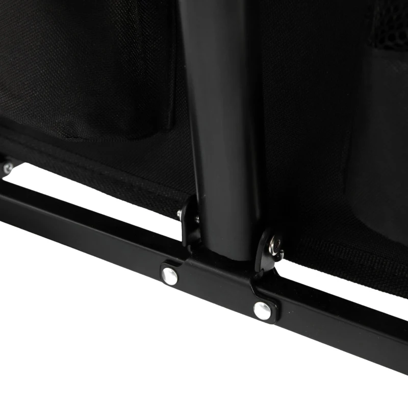 Faltbarer Strand- und Gartenwagen, für Camping, Einkaufen, 66 x 41 x 44,5 cm, Schwarz