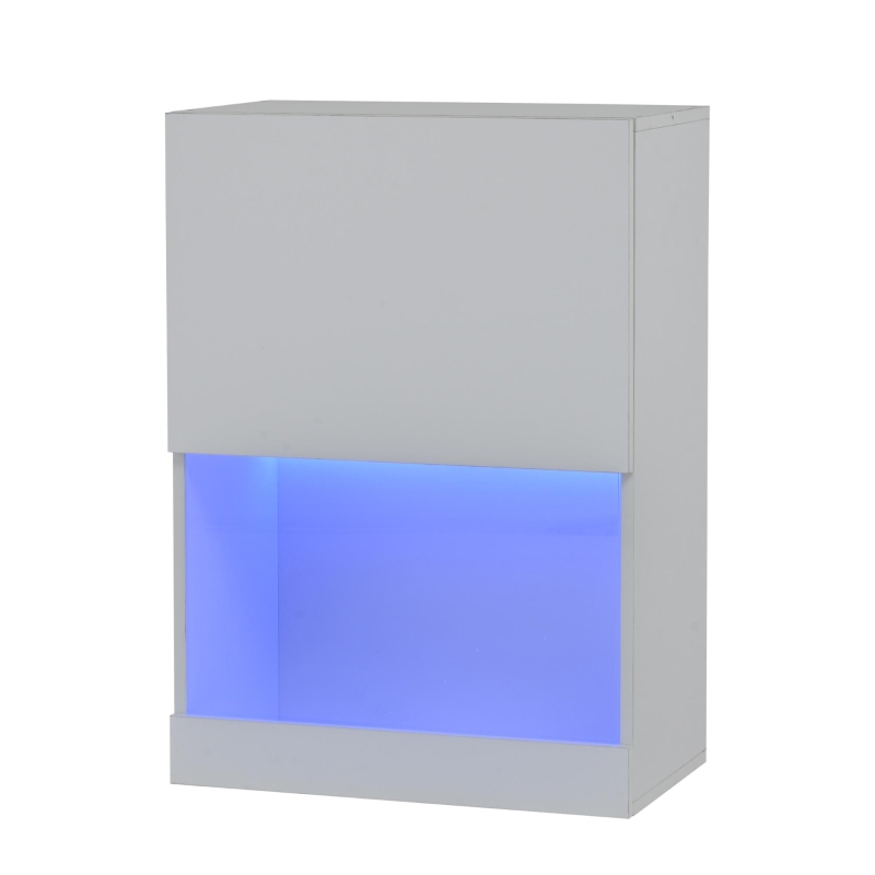 3-Piece TV Wall Unit Set with App-Controlled LED Lights, High-Gloss TV Cabinet Set for Modern Living Areas, 175L x 39W x 34H cm, White