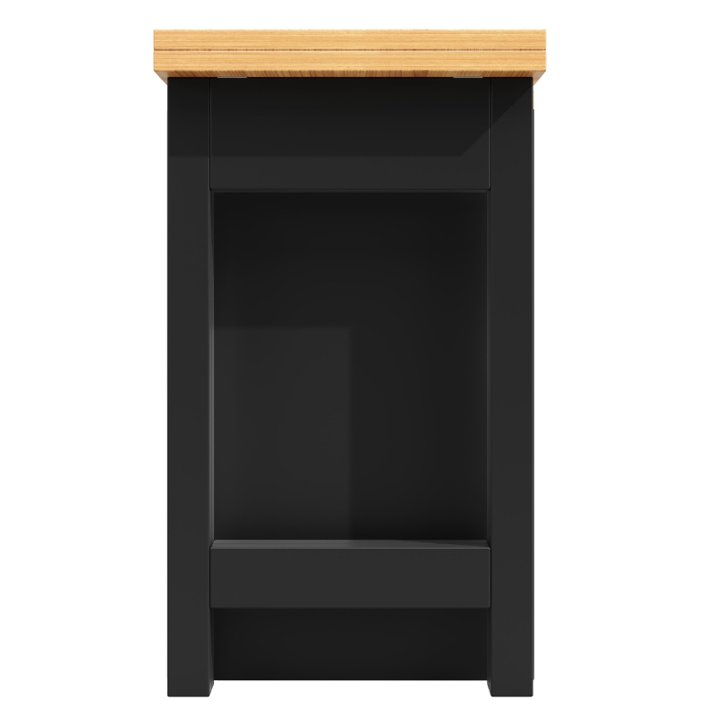 Extendable Bar Table with App-Controlled LED Lighting, Modern Kitchen Island with 360° Swivel Function, 120-180L x 40W x 71.5H cm, Black