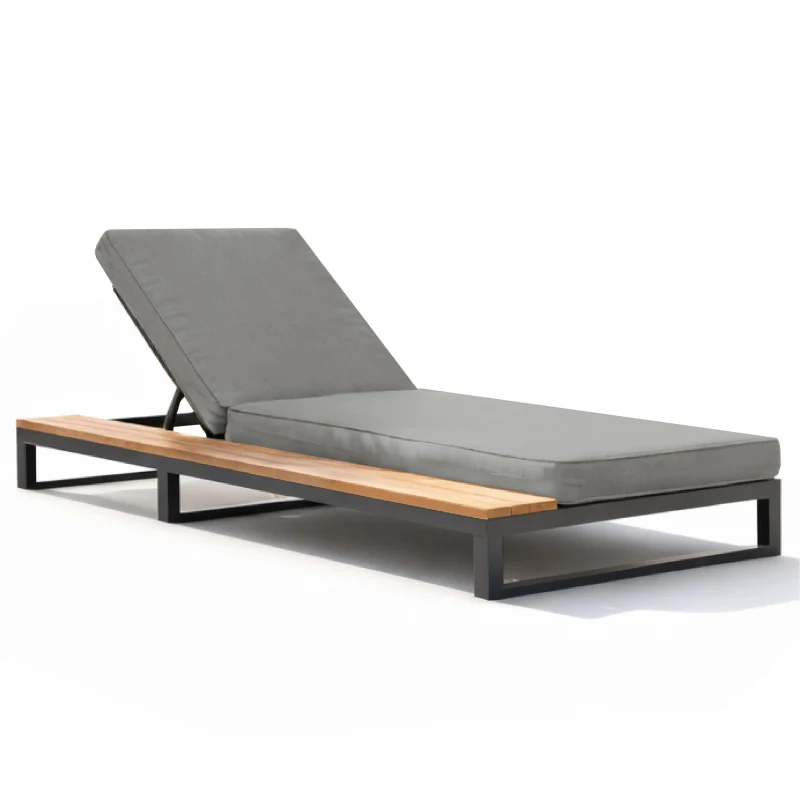 Outdoor Patio Daybed with 4-Position Adjustable Backrest, Multifunctional Waterproof Sofa Bed for Terraces, 184L x 79.5W x 73H cm, Gray