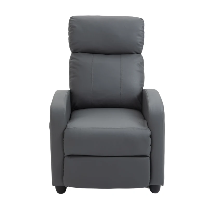 HOMCOM Fotoliu de Masaj cu 8 Moduri și 5 Intensități, Suport pentru Picioare și Telecomandă, 68x88x98 cm, Gri(m-16)