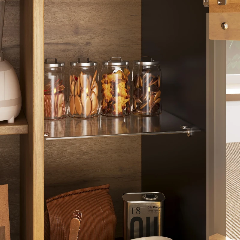 Telescopic Table with App-Controlled LED Lighting and USB Port, Extendable Dining Table for 4-6 People, 110-140L x 80W x 76H cm, Black