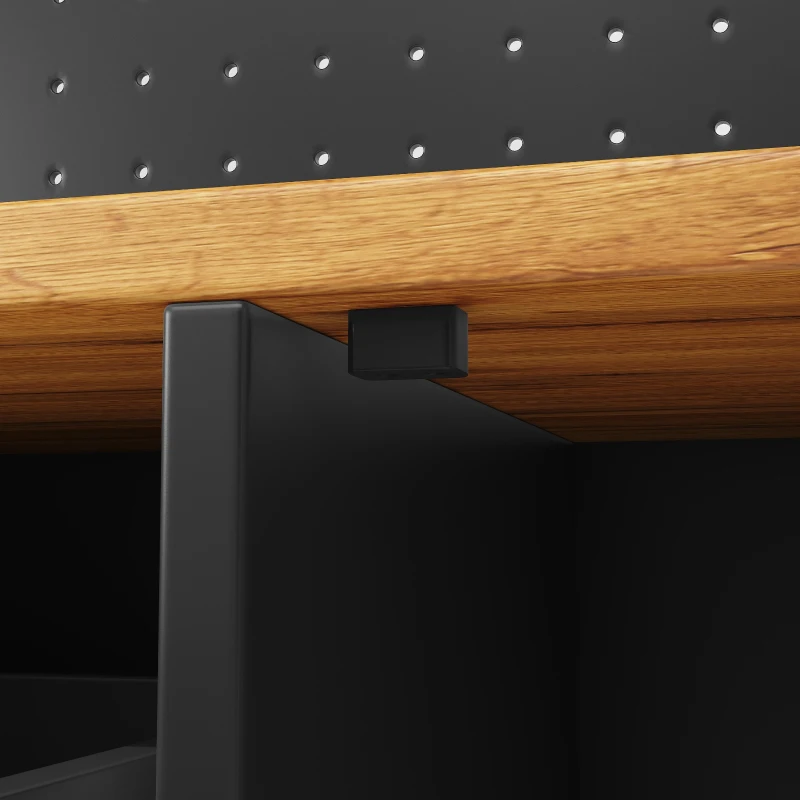 Modern Highboard with Height-Adjustable Shelves & App-Controlled LED, Tall Cabinet for Living, Dining Area, 145L x 39W x 171H cm, Black