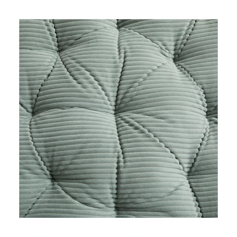 Poltrona Papasan, girevole a 360°, cuscino spesso(tessuto a coste), struttura in acciaio, 92x92x67 cm, Verde chiaro