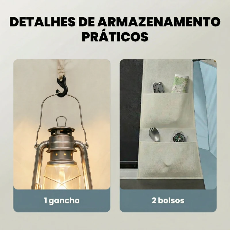 Outsunny Tenda de Campismo Insuflável 2-3 Pessoas com Bomba Quarto e Área de Estar Impermeável 3000 mm Montagem Rápida Azul Claro