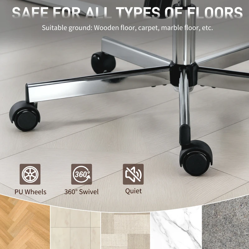 HOMCOM Sedia da Ufficio Ergonomica in Velluto con Schienale Alto, Poggiatesta e Braccioli Regolabili, Grigio