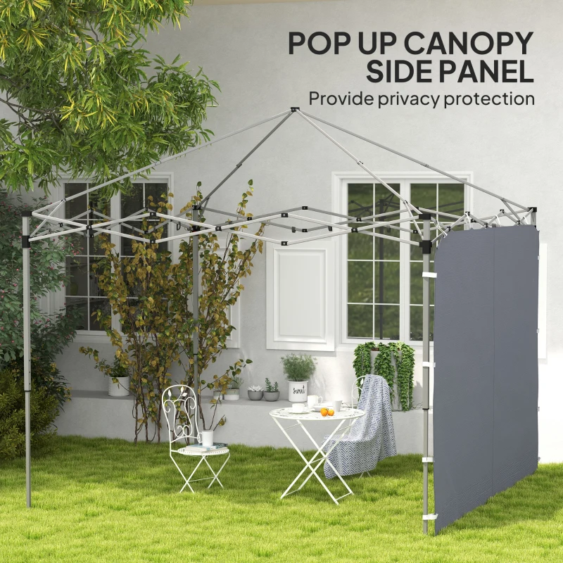 Outsunny 195 x 295cm Replacement Gazebo Sidewall - Grey