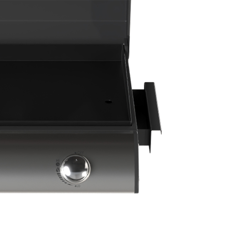 Outsunny Barbecue a Gás BBQ com 3 Queimadores 7,5 kW com Grelha Placa Prateleira Lateral Conversível Termómetro Preto