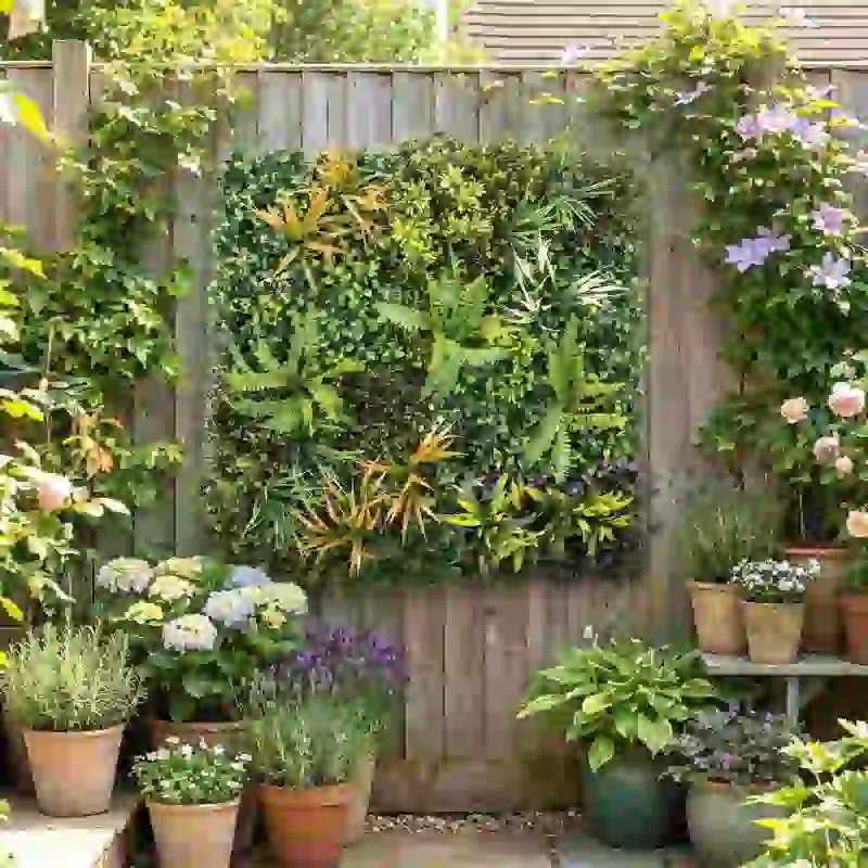 Outsunny Grass Wall Panels, 100 x 100 cm Artificial Grass Wall Decor with Tie Connectors, Greenery Backdrop Panels, Green