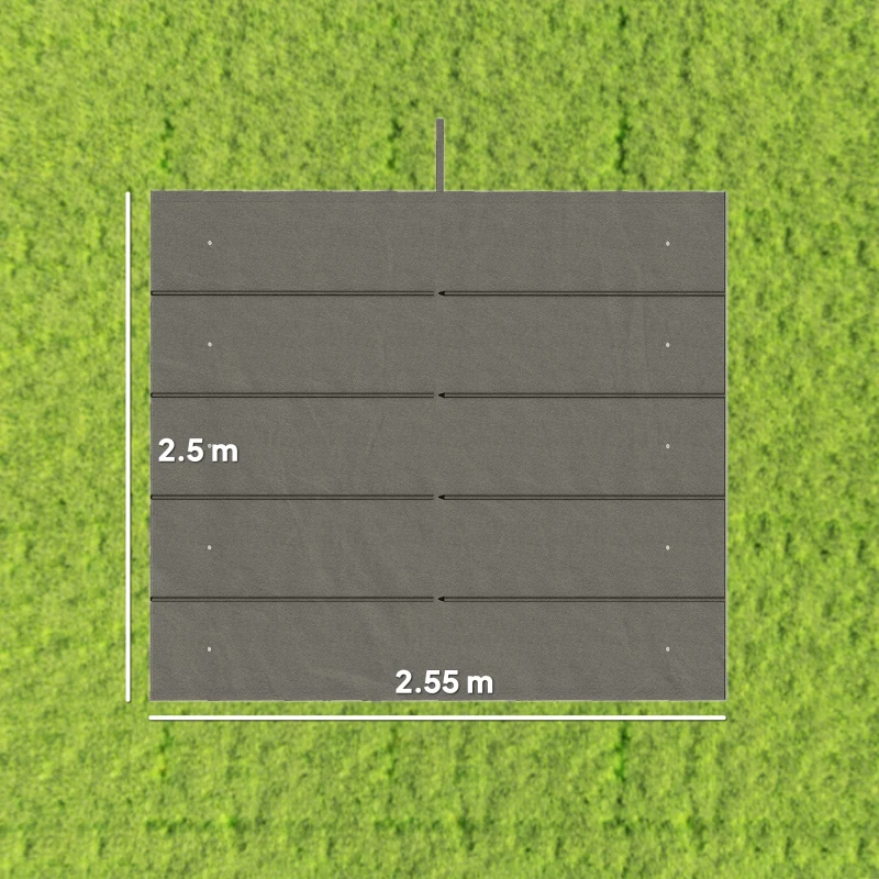 Outsunny Tettuccio di Ricambio per Gazebo 3x3 m con 10 Fori di Drenaggio, Grigio Chiaro