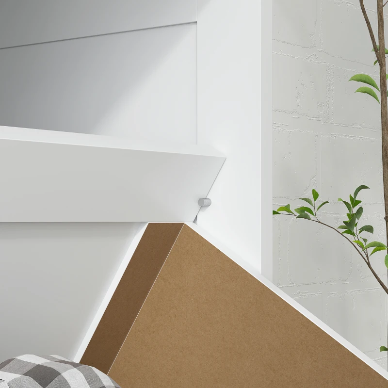 HOMCOM Meuble salle de bain avec panier à linge armoire salle de bain en bois portes persiennes 2 paniers 70 x 38 x 73 cm blanc