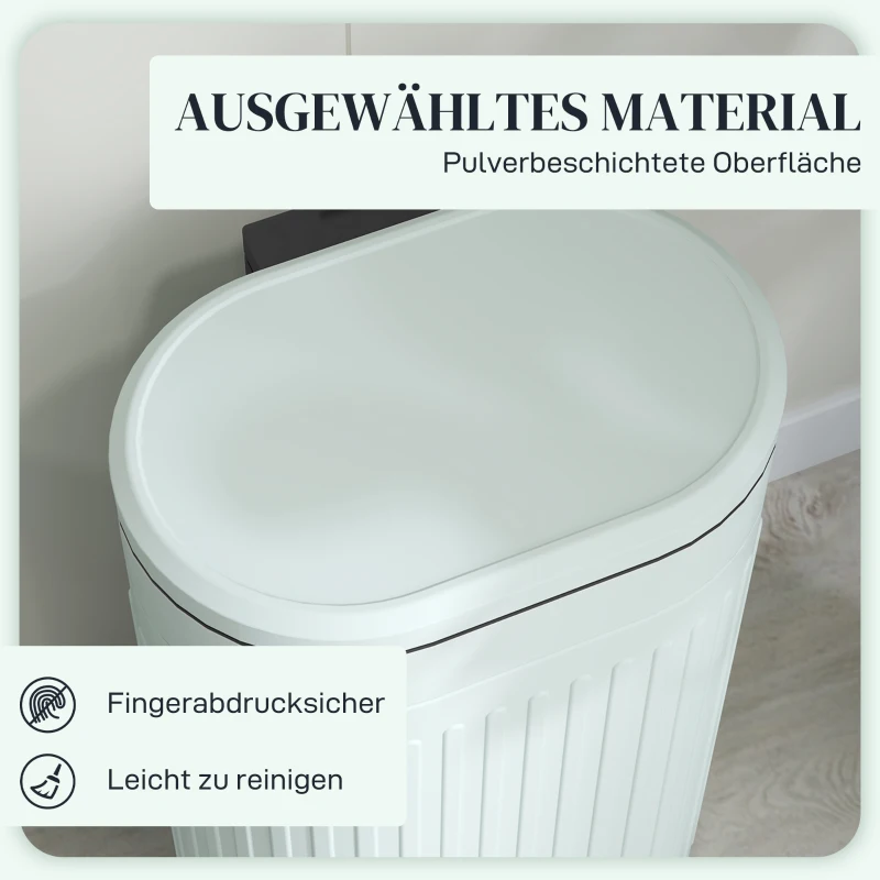 HOMCOM Mülleimer 30L Treteimer mit Deckel Fußpedal herausnehmbarem Inneneimer Soft-Close-Funktion 36,5 x 31,2 x 60,8 cm, Grün