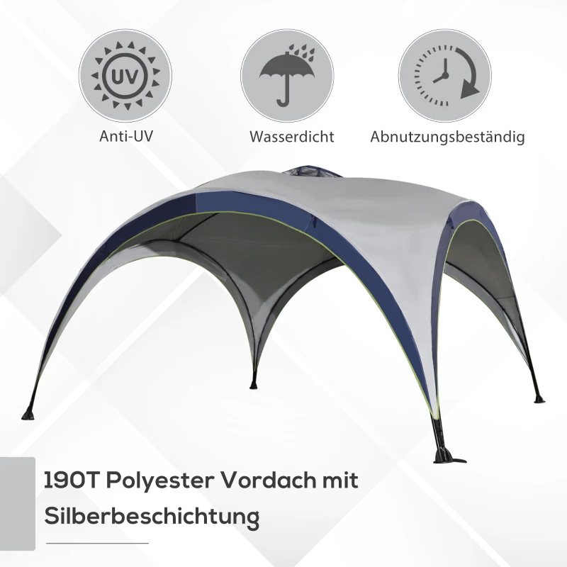 Paviljoen tuintent feesttent partytent zonwering polyester 4 x 4 m