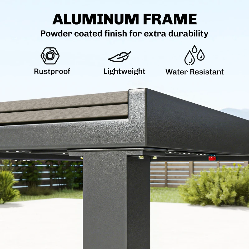 Outsunny Zestaw Mebli Ogrodowych 7-częściowy Z Rozkładanym Stołem i 6 Krzesłami, Design Lameli Drewna, Rama Aluminiowa