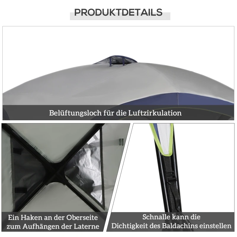 Paviljoen tuintent feesttent partytent zonwering polyester 4 x 4 m