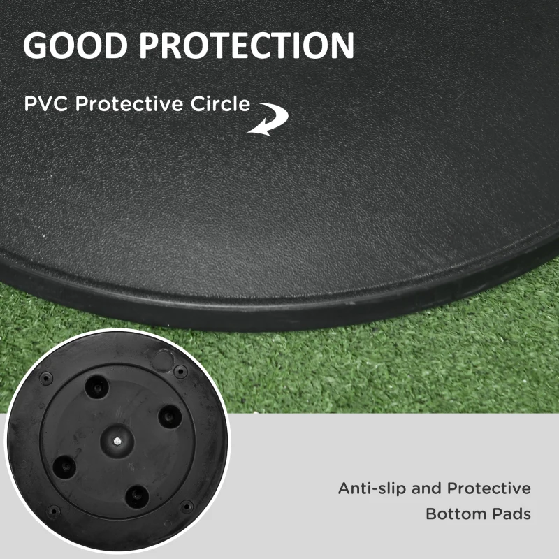 Outsunny Heavy Duty Cement Parasol Umbrella Base, 20kg Patio Stand, Garden Outdoor Shade Holder, Round