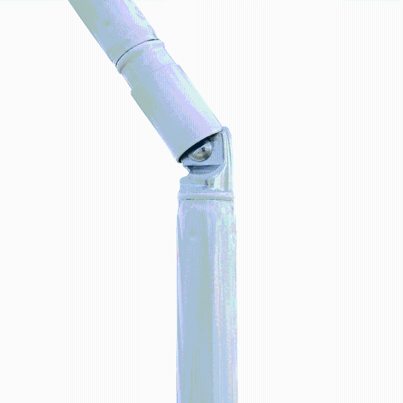 Outsunny 1.8m Beach Parasol Umbrella with Tilt Canopy, Lightweight Patio Garden Sunshade with 8 Ribs, Green & White Stripe