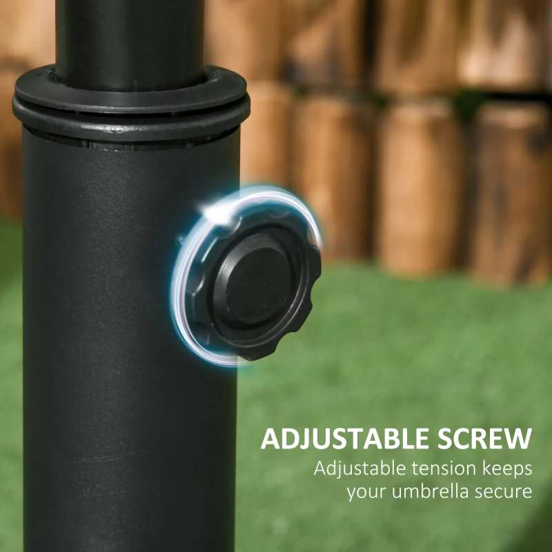 Outsunny Heavy Duty Cement Parasol Umbrella Base, 20kg Patio Stand, Garden Outdoor Shade Holder, Round