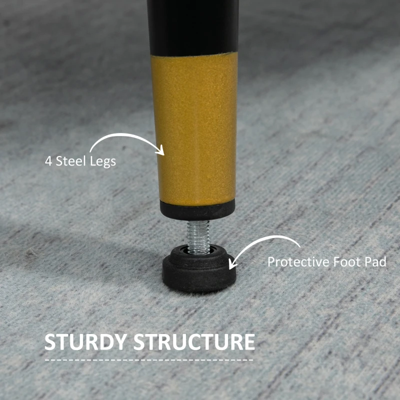 HOMCOM Dwuosobowa Sofa w Stylu Retro z Pikowaniem, Kanapa, Wygląd Lnu, Granatowa
