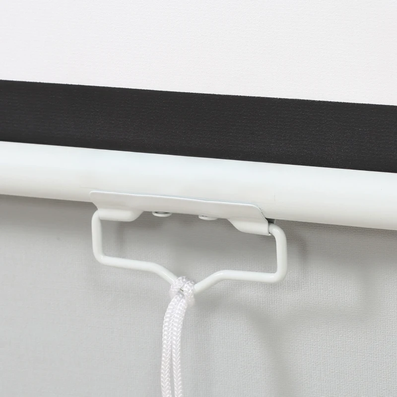 HOMCOM Telo per Proiettore da 120" Formato 16:9/4:3 ad Altezza Regolabile, 251.8x8.6x7 cm, Bianco e Nero