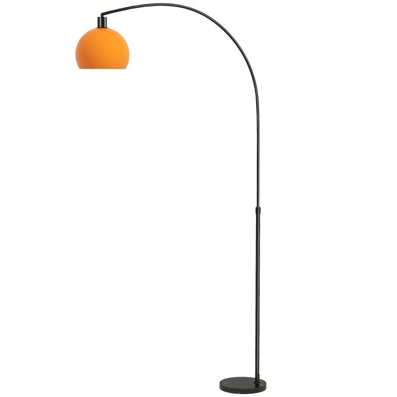 HOMCOM Floor Lamp for Living Room, Modern Standing Lamp with Shade & Foot Switch for Bedroom, Office, Black