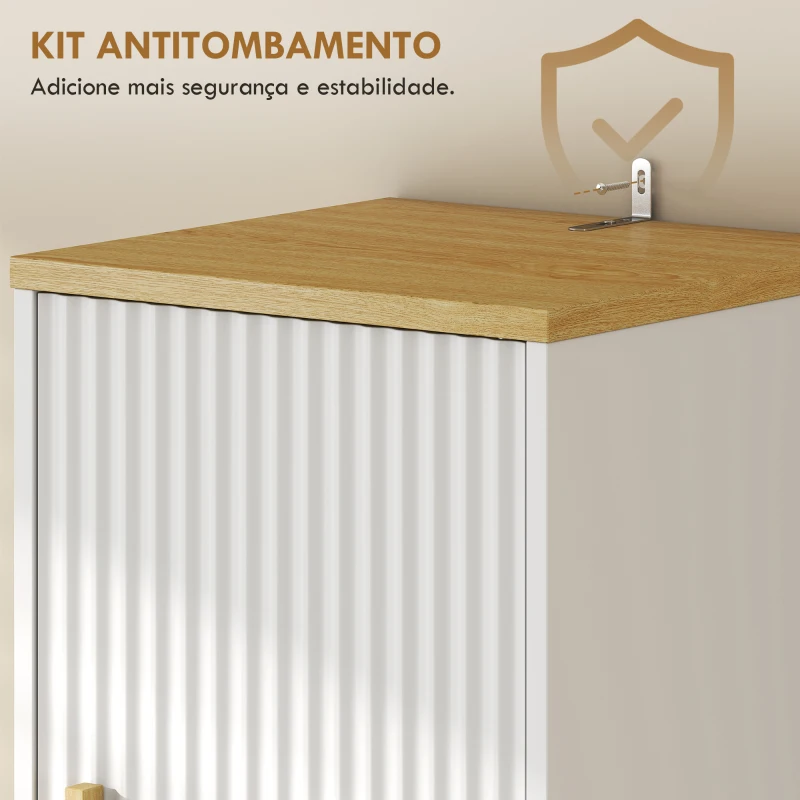 HOMCOM Coluna Estreita para Casa de Banho com Prateleiras Ajustáveis, Gaveta e Compartimento Aberto, 31,5x29,7x171,5 cm, Branco