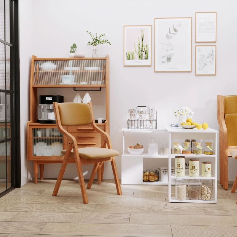 HOMCOM Corner Computer Desk, L Shaped Desk with 360° Rotating Bookshelf, 120L x 110W x 74.5H cm, White