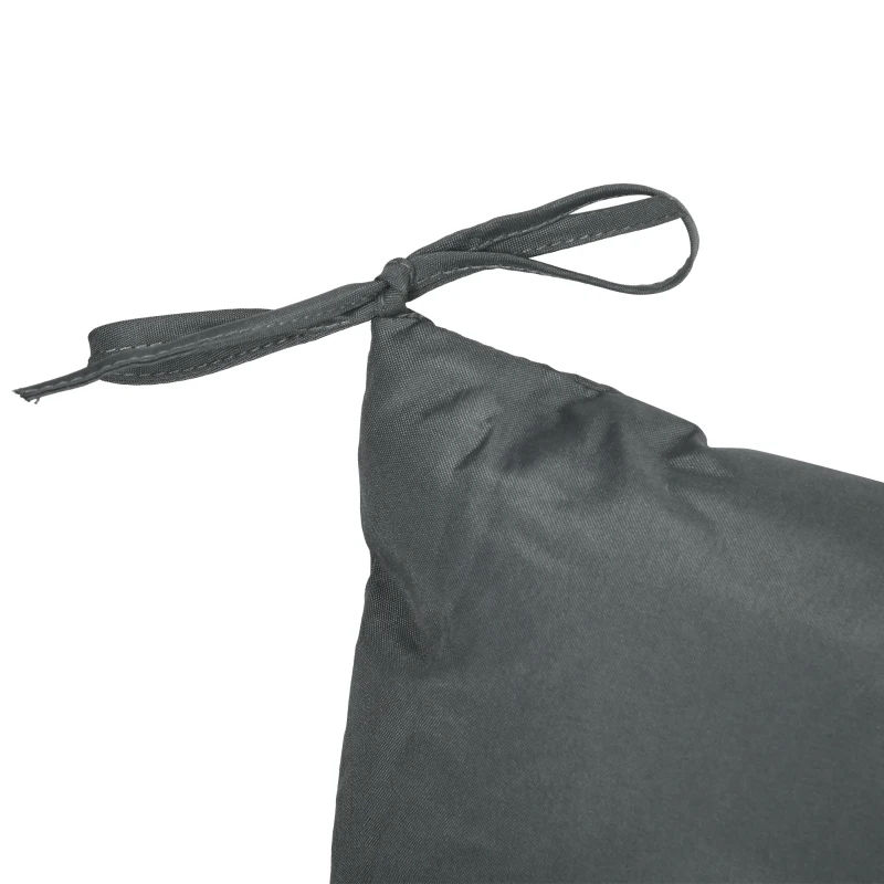 Outsunny Garden Bench Cushion - 2 Seater Swing Chair Cushion, Seat Pad with Ties for Indoor and Outdoor Use, 110 x 120 cm, Dark Grey
