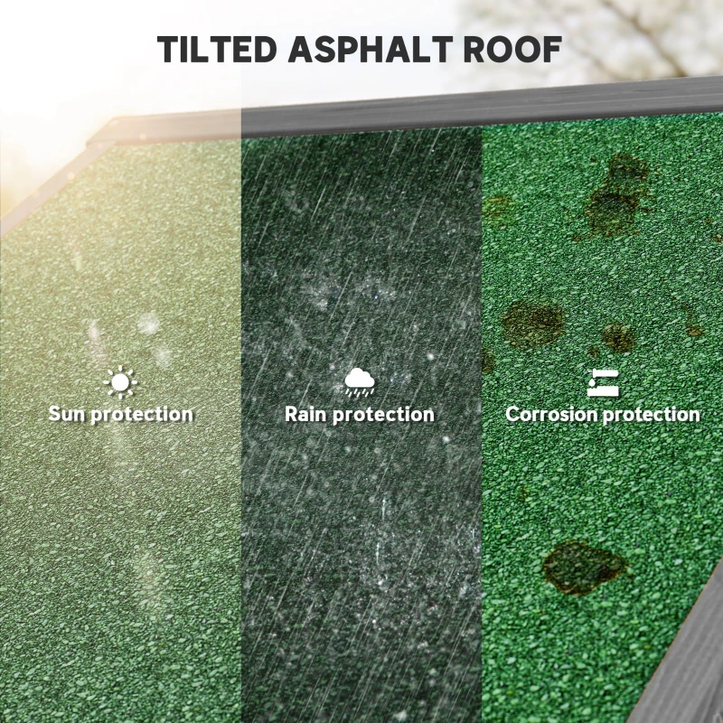 Outsunny Garden Shed Vertical Utility 3 Shelves Shed Wood Outdoor Garden Tool Storage Unit Storage Cabinet, 77 x 54.2 x 179cm - Grey(m-6)