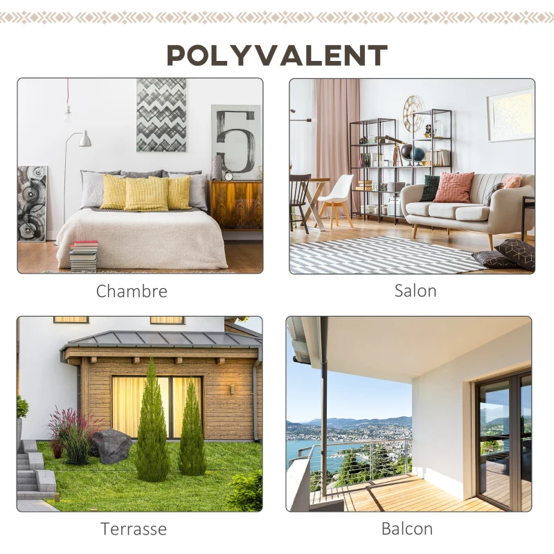 Outsunny Loveuse fauteuil rond de jardin fauteuil lune papasan pliable grand confort macramé coton polyester gris